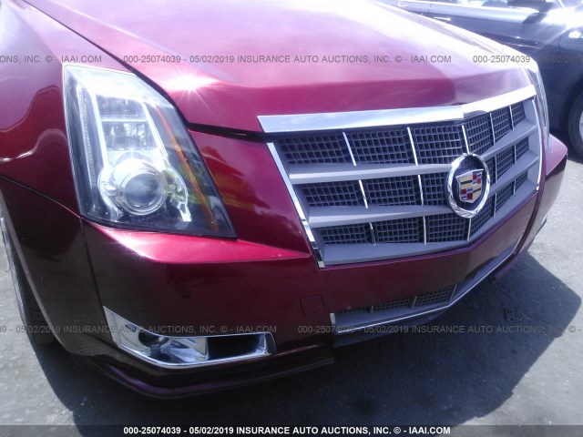 1G6DK8EG0A0117940 - 2010 CADILLAC CTS PERFORMANCE COLLECTION RED photo 6