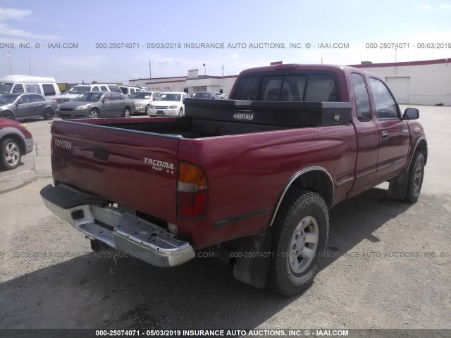 4TASM92N0XZ505600 - 1999 TOYOTA TACOMA XTRACAB PRERUNNER წითელი ფოტო 4