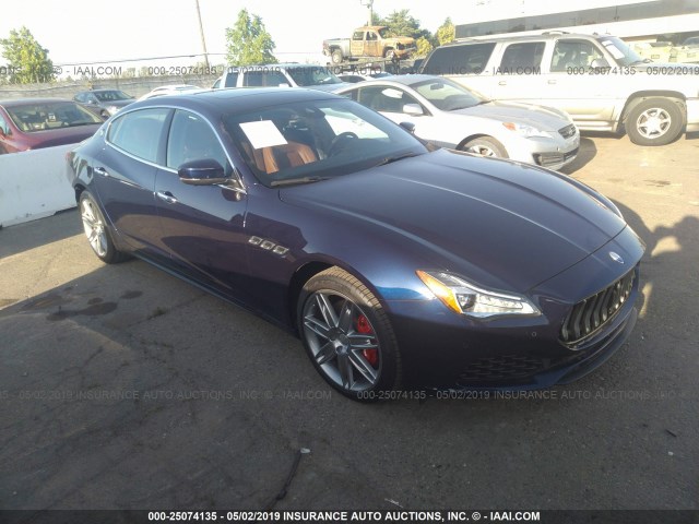 ZAM56YRA1J1281280 - 2018 MASERATI QUATTROPORTE S BLUE photo 1