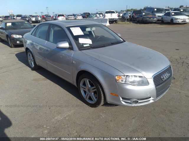 WAUAF78E27A216820 - 2007 AUDI A4 2/TURBO SILVER photo 1