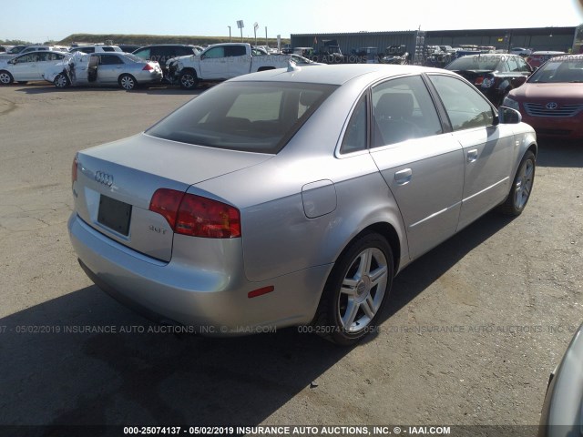 WAUAF78E27A216820 - 2007 AUDI A4 2/TURBO SILVER photo 4