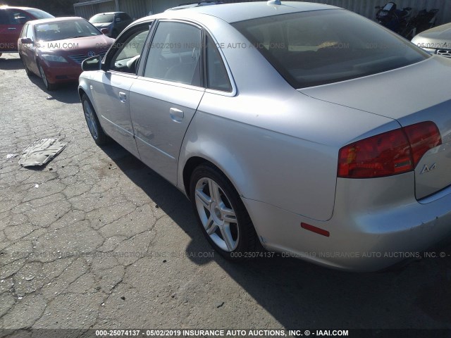 WAUAF78E27A216820 - 2007 AUDI A4 2/TURBO SILVER photo 6