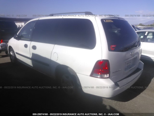 2FMZA51647BA00625 - 2007 FORD FREESTAR SE WHITE photo 3