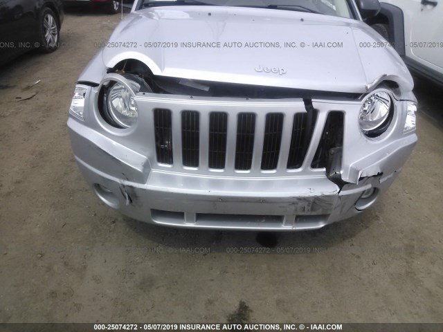 1J4FF47B99D234015 - 2009 JEEP COMPASS SPORT SILVER photo 6