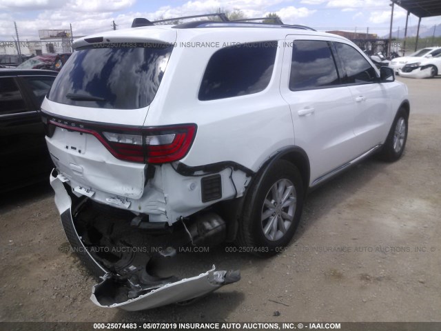 1C4RDHAG0FC745232 - 2015 DODGE DURANGO SXT WHITE photo 4