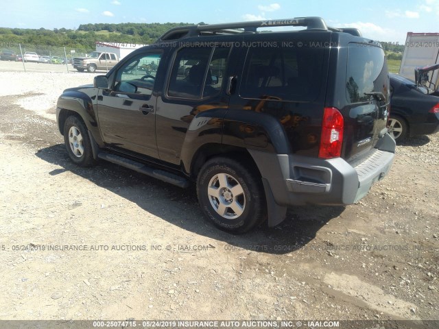 5N1AN08U08C508536 - 2008 NISSAN XTERRA OFF ROAD/S/SE BLACK photo 3