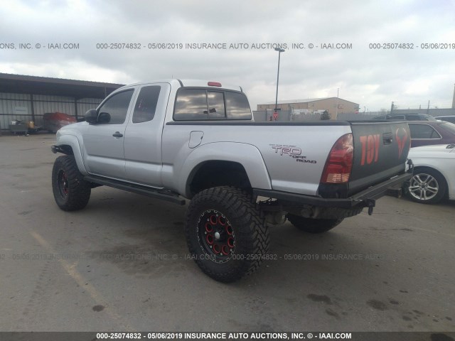 5TEUU42N45Z121689 - 2005 TOYOTA TACOMA ACCESS CAB ვერცხლისფერი ფოტო 3