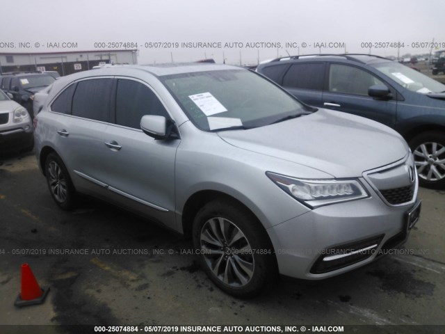 5FRYD4H45EB018152 - 2014 ACURA MDX TECHNOLOGY SILVER photo 1