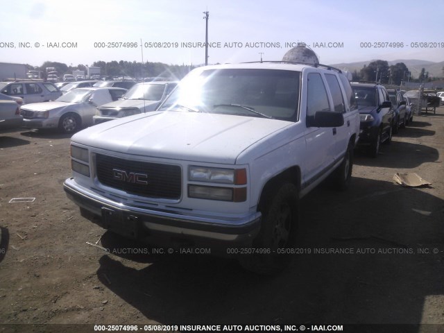 1GKEK13R2TJ738613 - 1996 GMC YUKON WHITE photo 2