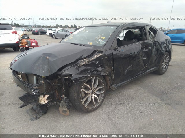 JTKJF5C72FJ010906 - 2015 TOYOTA SCION TC BLACK photo 2