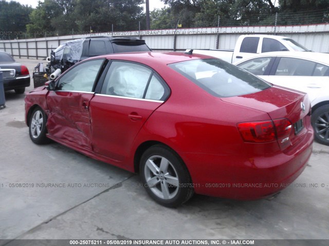 3VWLL7AJ4DM375412 - 2013 VOLKSWAGEN JETTA TDI RED photo 3