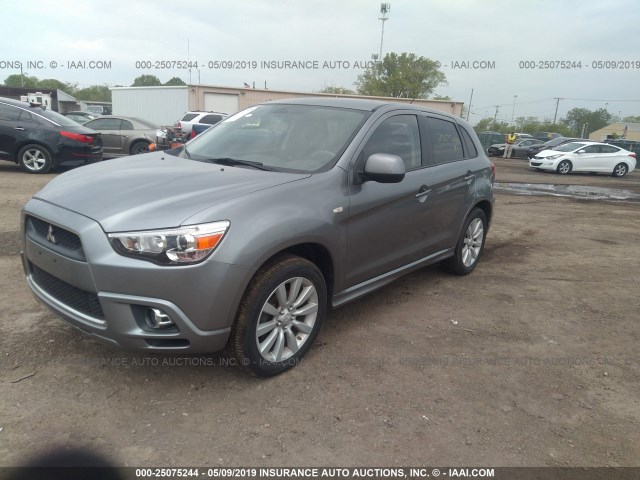 JA4AP4AU9BZ005988 - 2011 MITSUBISHI OUTLANDER SPORT SE GRAY photo 2