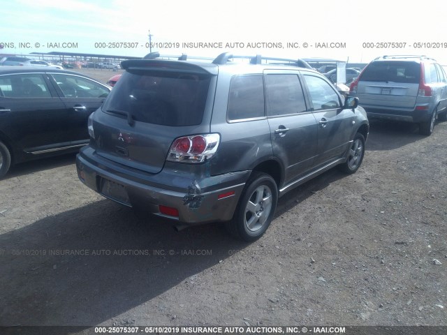 JA4LX41F64U048582 - 2004 MITSUBISHI OUTLANDER XLS GRAY photo 4