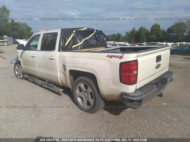 3GCUKREC0EG353358 - 2014 CHEVROLET SILVERADO K1500 LT WHITE photo 3