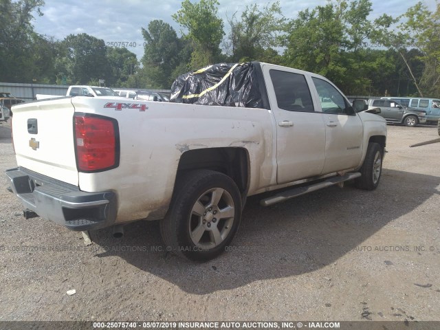 3GCUKREC0EG353358 - 2014 CHEVROLET SILVERADO K1500 LT WHITE photo 4