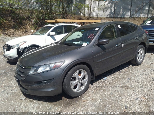 5J6TF2H58AL004461 - 2010 HONDA ACCORD CROSSTOUR EXL GRAY photo 2