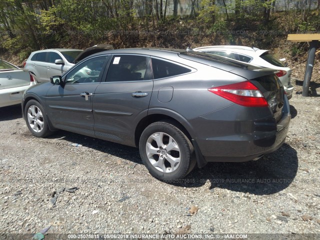 5J6TF2H58AL004461 - 2010 HONDA ACCORD CROSSTOUR EXL GRAY photo 3