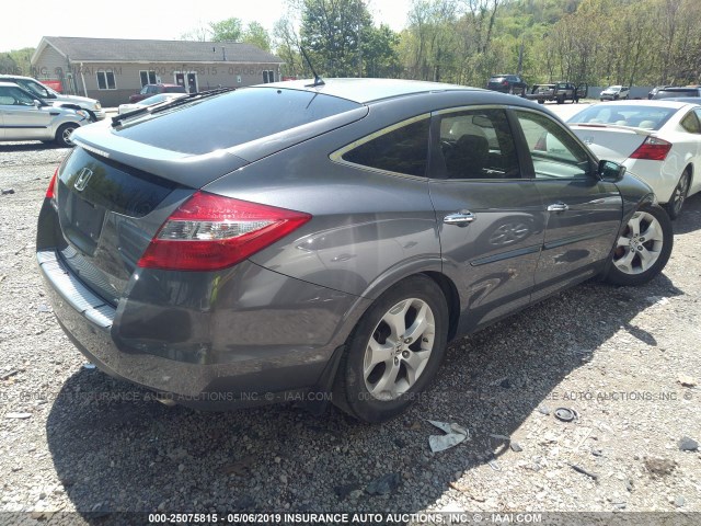 5J6TF2H58AL004461 - 2010 HONDA ACCORD CROSSTOUR EXL GRAY photo 4