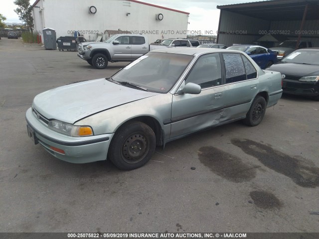 JHMCB7659NC035028 - 1992 HONDA ACCORD LX/EX BLUE photo 2