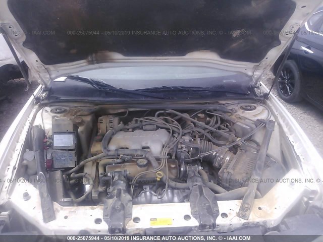 2G1WW12EX19183849 - 2001 CHEVROLET MONTE CARLO LS 白色 照片 10