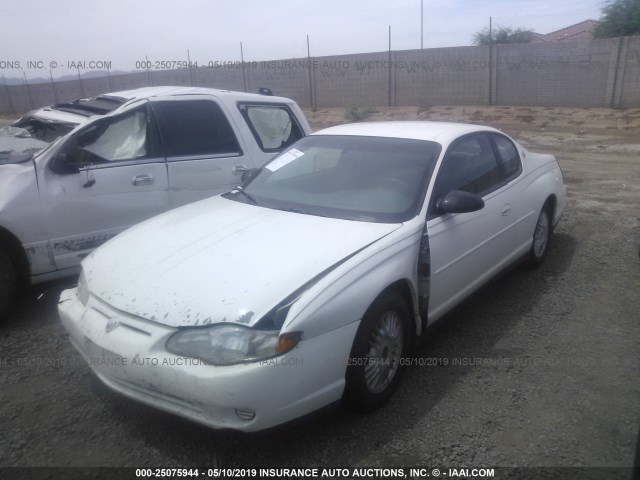 2G1WW12EX19183849 - 2001 CHEVROLET MONTE CARLO LS 白色 照片 2