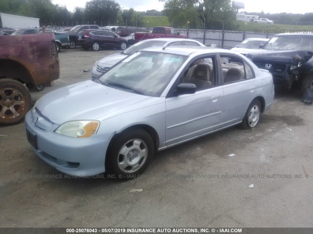 JHMES966X3S026807 - 2003 HONDA CIVIC HYBRID SILVER photo 2