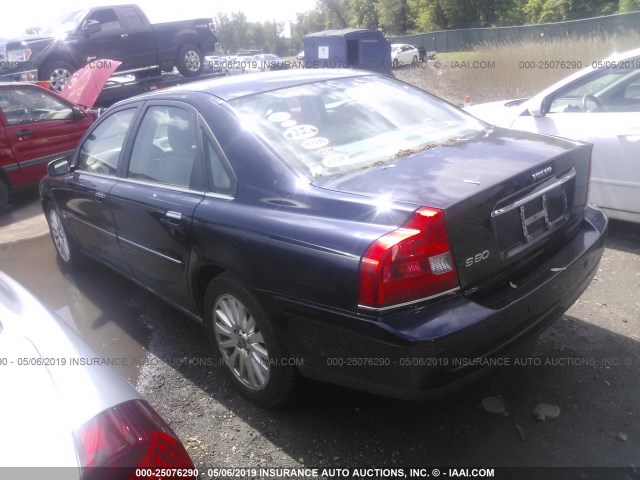 YV1TS592761437791 - 2006 VOLVO S80 2.5T Dark Blue photo 3