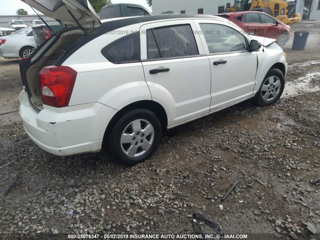 1B3HB28A49D216088 - 2009 DODGE CALIBER SE WHITE photo 4