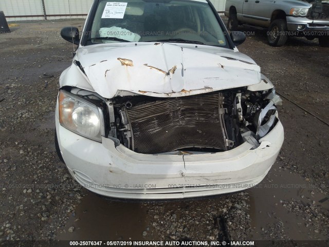 1B3HB28A49D216088 - 2009 DODGE CALIBER SE WHITE photo 6