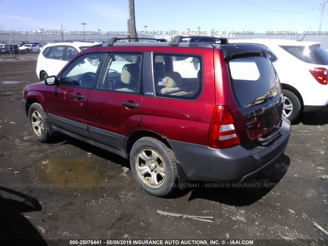 JF1SG63654H716008 - 2004 SUBARU FORESTER 2.5X RED photo 3