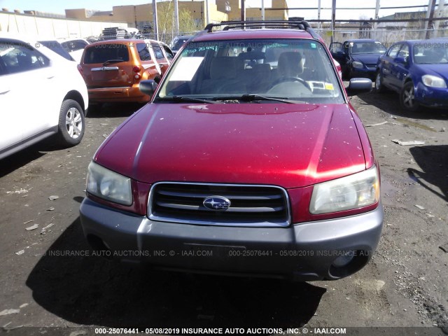 JF1SG63654H716008 - 2004 SUBARU FORESTER 2.5X RED photo 6