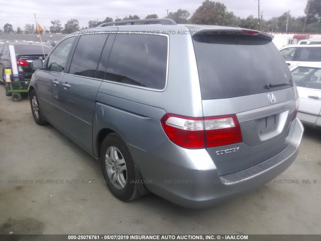 5FNRL38636B028670 - 2006 HONDA ODYSSEY EXL Light Blue photo 3