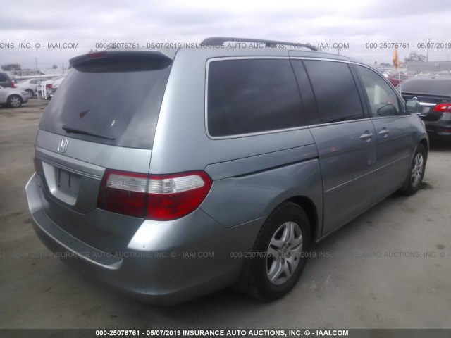 5FNRL38636B028670 - 2006 HONDA ODYSSEY EXL Light Blue photo 4