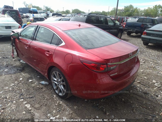 JM1GJ1W57F1179094 - 2015 MAZDA 6 GRAND TOURING RED photo 3