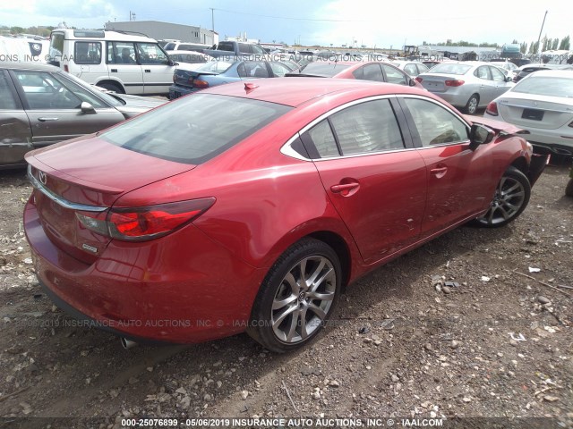 JM1GJ1W57F1179094 - 2015 MAZDA 6 GRAND TOURING RED photo 4