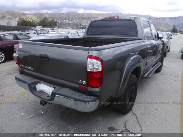 5TBET34166S506948 - 2006 TOYOTA TUNDRA DOUBLE CAB SR5 GRAY photo 4