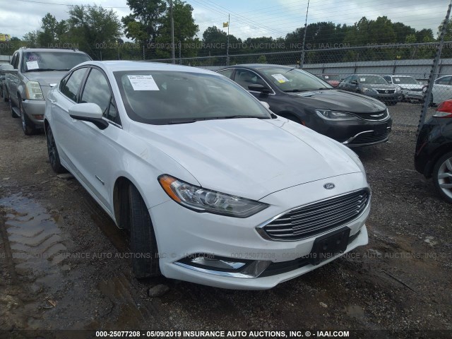 3FA6P0LU0JR132011 - 2018 FORD FUSION SE HYBRID WHITE photo 1