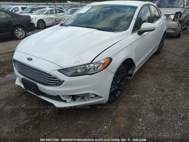 3FA6P0LU0JR132011 - 2018 FORD FUSION SE HYBRID WHITE photo 6