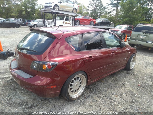 JM1BK343461489272 - 2006 MAZDA 3 HATCHBACK RED photo 4