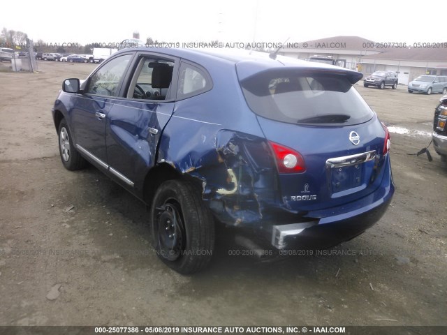 JN8AS5MT7BW165936 - 2011 NISSAN ROGUE S/SV/KROM BLUE photo 3