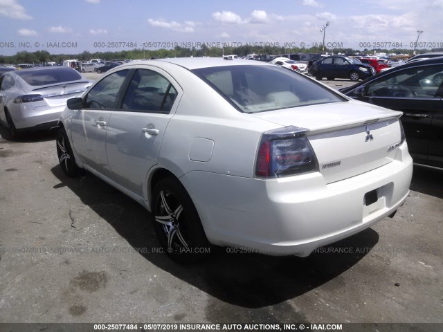 4A3AB56F38E012517 - 2008 MITSUBISHI GALANT ES PREMIUM WHITE photo 3