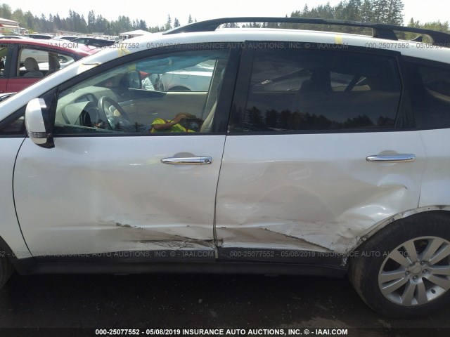 4S4WX90D984416769 - 2008 SUBARU TRIBECA LIMITED WHITE photo 6