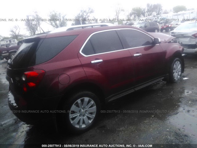 2CNFLFEY5A6282708 - 2010 CHEVROLET EQUINOX LTZ RED photo 4