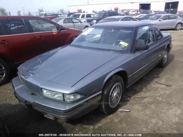 2G4WB14L1M1801198 - 1991 BUICK REGAL CUSTOM GRAY photo 2