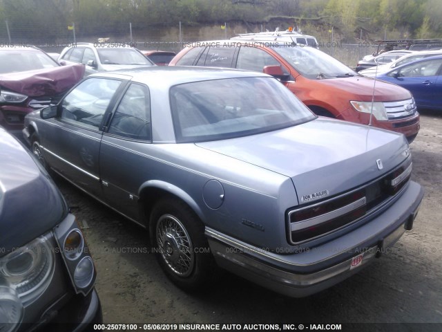 2G4WB14L1M1801198 - 1991 BUICK REGAL CUSTOM GRAY photo 3