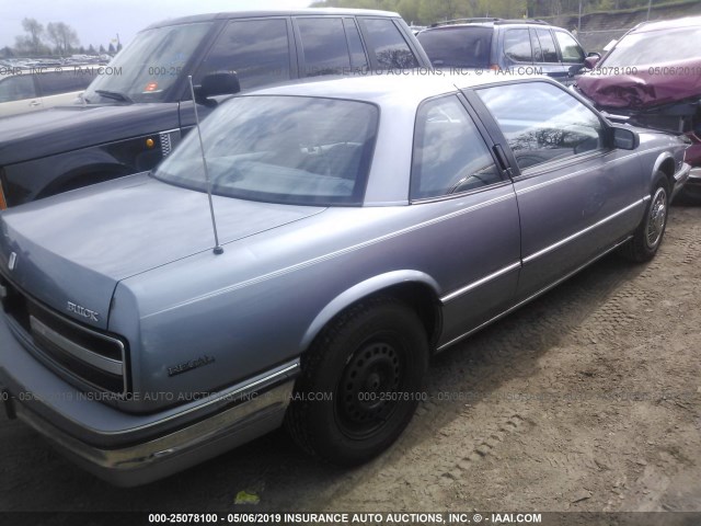 2G4WB14L1M1801198 - 1991 BUICK REGAL CUSTOM GRAY photo 4