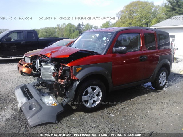 5J6YH28524L032146 - 2004 HONDA ELEMENT EX ORANGE photo 2