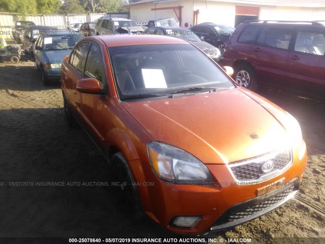 KNADH4A32B6950724 - 2011 KIA RIO LX/SX ORANGE photo 1