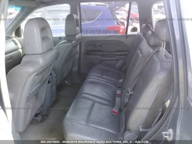 2HKYF18503H546635 - 2003 HONDA PILOT EXL GRAY photo 8