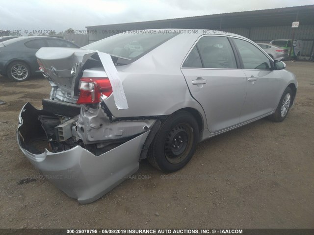 4T1BF1FK7CU063613 - 2012 TOYOTA CAMRY SE/LE/XLE SILVER photo 4